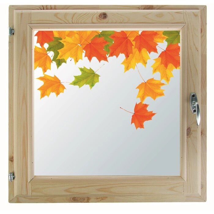 Окно 50х60 см, "Осенние краски", однокамерный стеклопакет, хвоя от компании Интернет-гипермаркет «MALL24» - фото 1