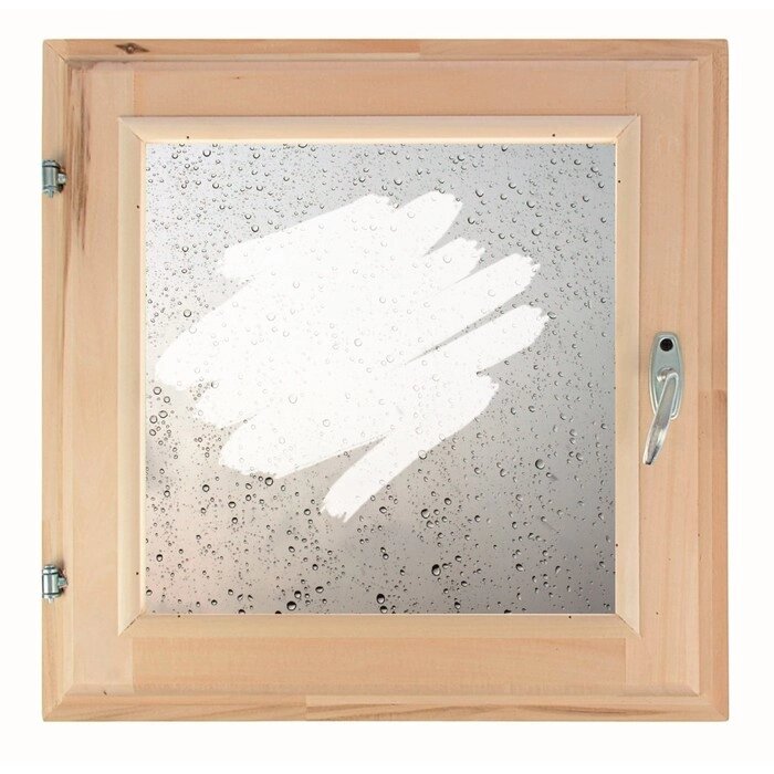 Окно 60х60 см, "Капли на стекле", однокамерный стеклопакет, уплотнитель от компании Интернет-гипермаркет «MALL24» - фото 1