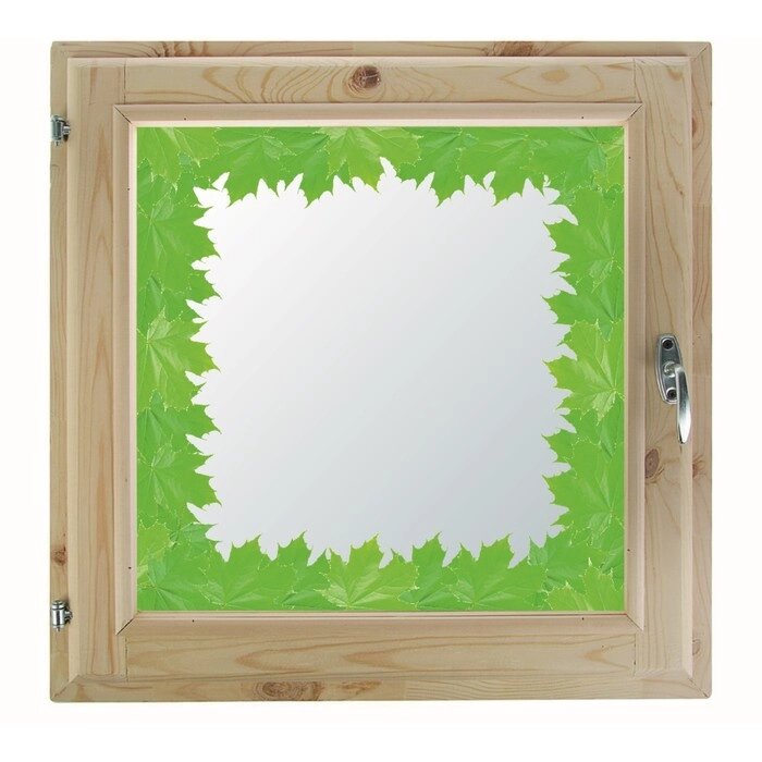 Окно 60х60 см, "Кленовые листья", однокамерный стеклопакет, уплотнитель, хвоя от компании Интернет-гипермаркет «MALL24» - фото 1