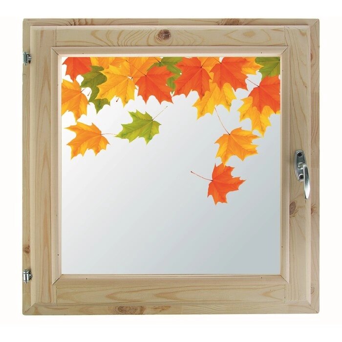 Окно 60х60 см, "Осенние краски", однокамерный стеклопакет, хвоя от компании Интернет-гипермаркет «MALL24» - фото 1