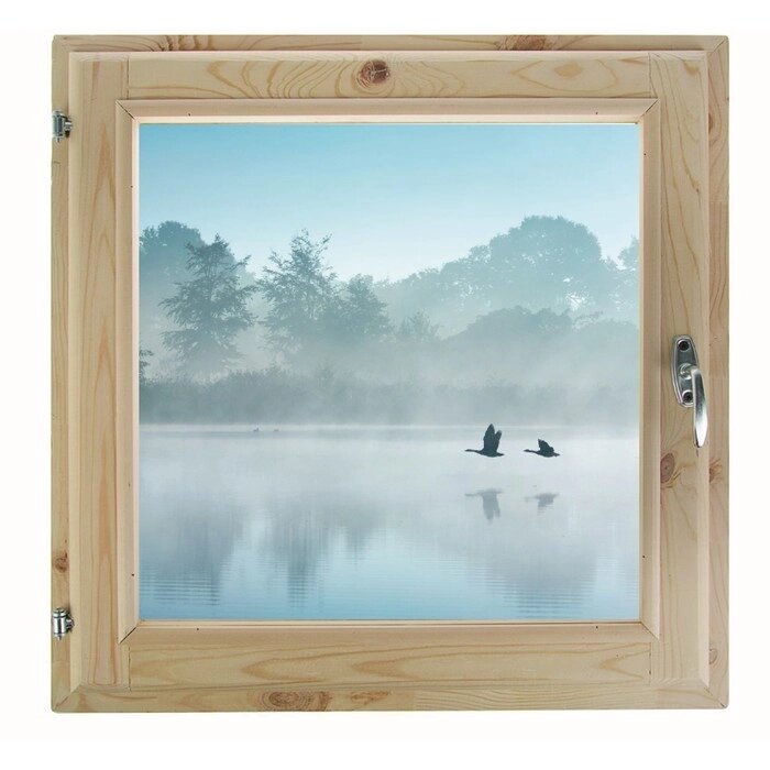 Окно, 7070см, "Туман над рекой", однокамерный стеклопакет от компании Интернет-гипермаркет «MALL24» - фото 1