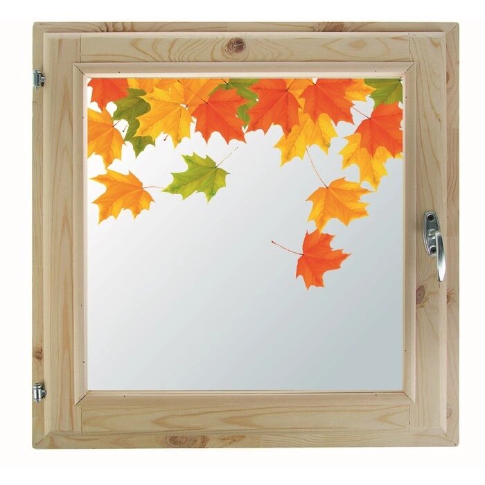 Окно 70х70 см, "Осенние краски", однокамерный стеклопакет, хвоя от компании Интернет-гипермаркет «MALL24» - фото 1