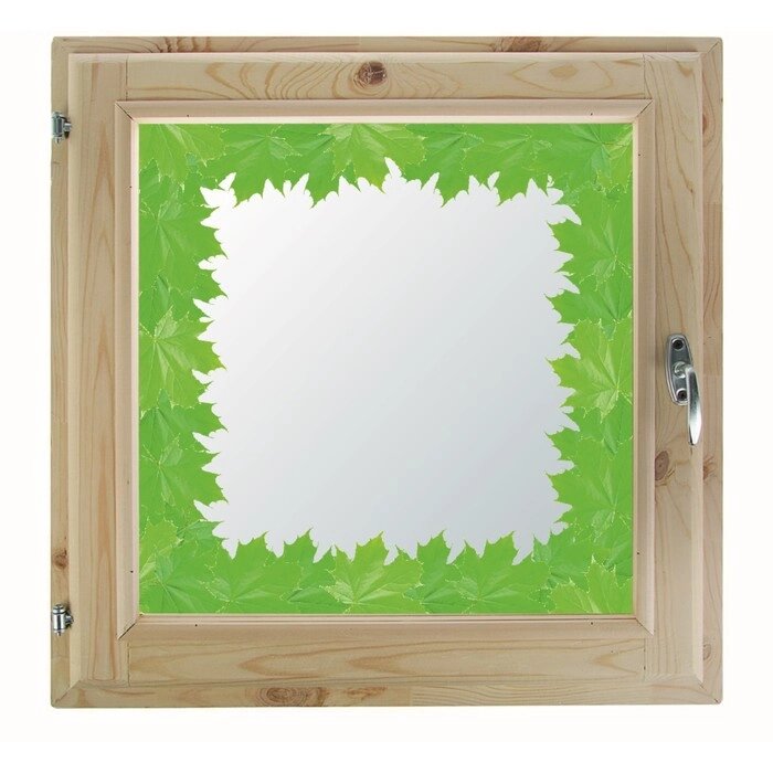Окно 80х80 см, "Кленовые листья", однокамерный стеклопакет, уплотнитель, хвоя от компании Интернет-гипермаркет «MALL24» - фото 1