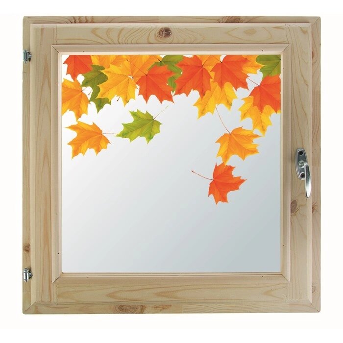 Окно 80х80 см, "Осенние краски", однокамерный стеклопакет, хвоя от компании Интернет-гипермаркет «MALL24» - фото 1