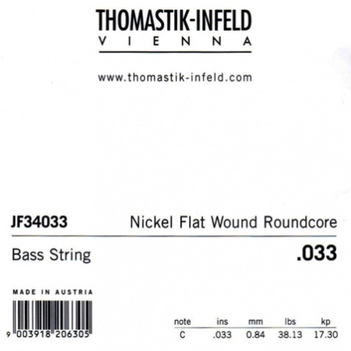 Отдельная струна для бас-гитары Thomastik JF34033 Jazz Flat Wound никель, 033 от компании Интернет-гипермаркет «MALL24» - фото 1