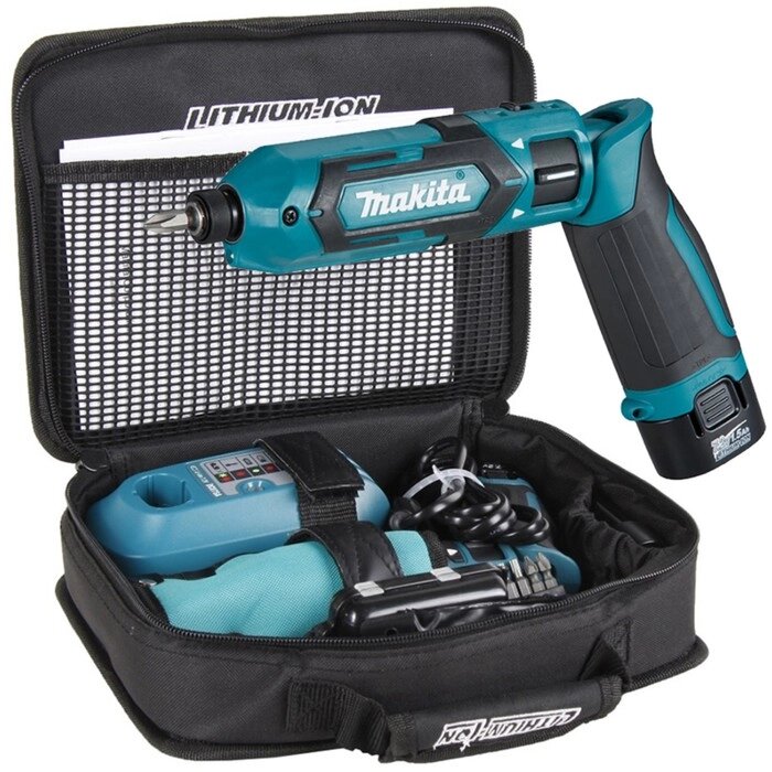 Отвертка аккумуляторная Makita TD022DSE, ударная, 7.2 В, 2х1 Ач, 2450 об/мин, 25 Нм, сумка   1074780 от компании Интернет-гипермаркет «MALL24» - фото 1