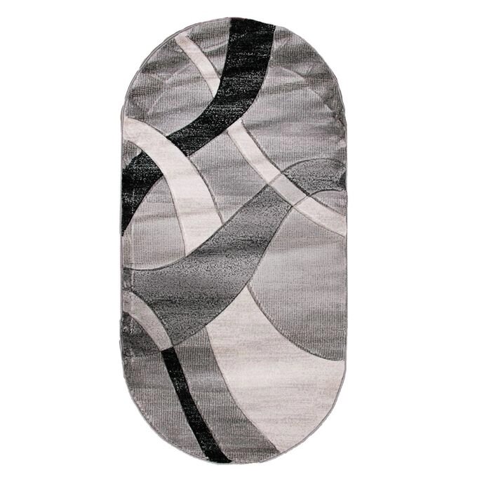 Овальный ковёр Omega Hitset 7690, 300 х 400 cм, цвет bone-d. grey от компании Интернет-гипермаркет «MALL24» - фото 1