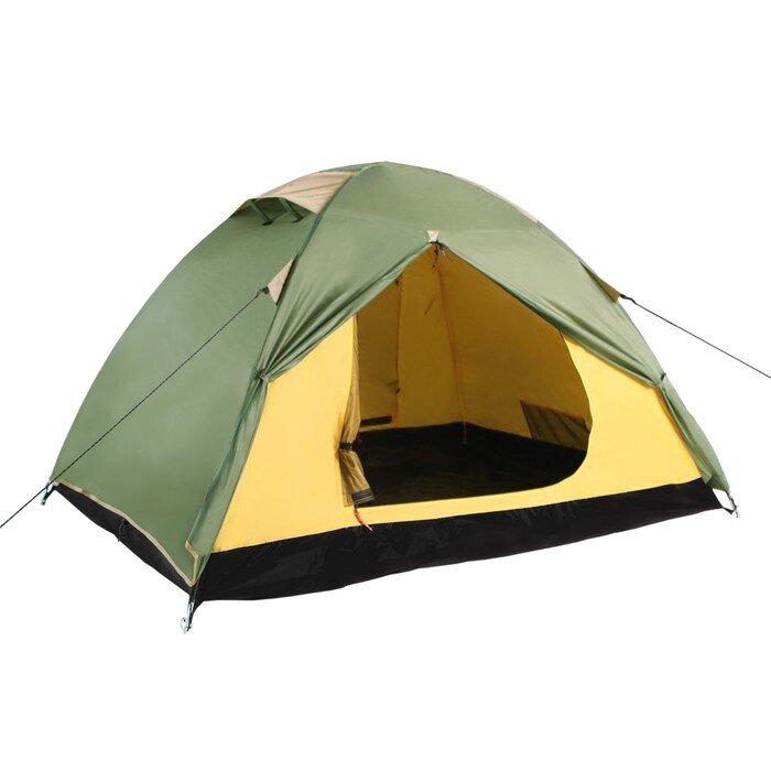 Палатка BTrace Malm 3, двухслойная, трёхместная, цвет зеленый от компании Интернет-гипермаркет «MALL24» - фото 1