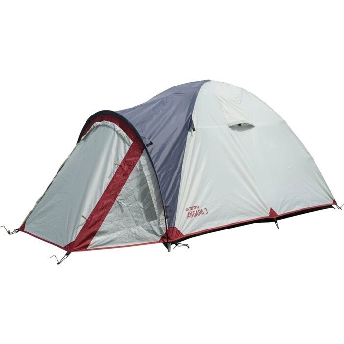 Палатка туристическая Аtemi ANGARA 3B, 3-местная, цвет серый/красный от компании Интернет-гипермаркет «MALL24» - фото 1