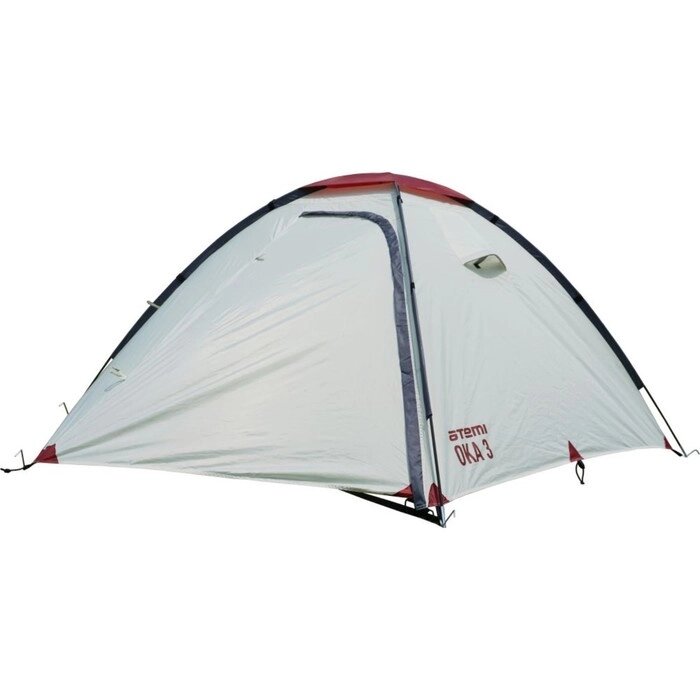 Палатка туристическая Аtemi OKA 3B, 3-местная, цвет серый/красный от компании Интернет-гипермаркет «MALL24» - фото 1