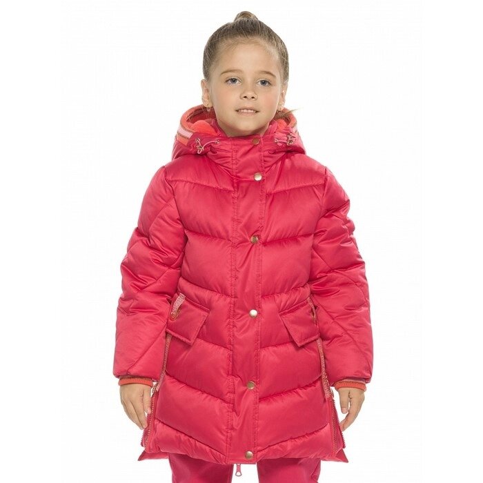 Пальто для девочек, рост 104 см, цвет малиновый от компании Интернет-гипермаркет «MALL24» - фото 1
