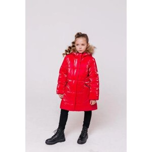 Пальто для девочки "Натали", рост 158 см, цвет красный
