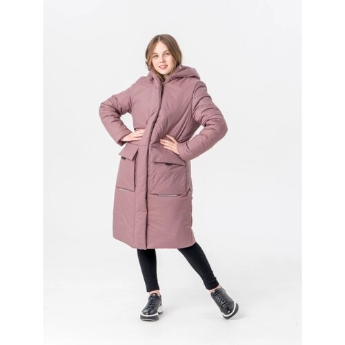 Пальто зимнее для девочки "Калиста", рост 164 см, цвет кофе