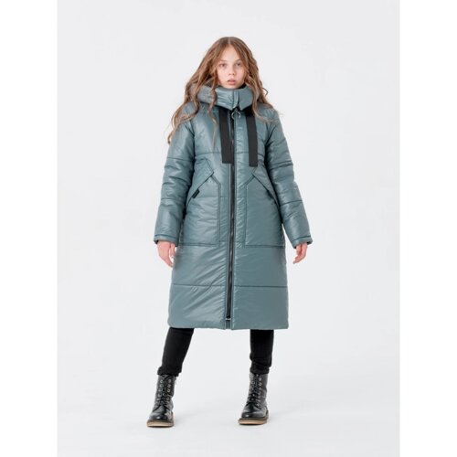 Пальто зимнее для девочки "Сандра", рост 152 см, цвет серый
