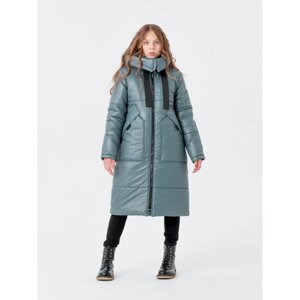 Пальто зимнее для девочки "Сандра", рост 158 см, цвет серый