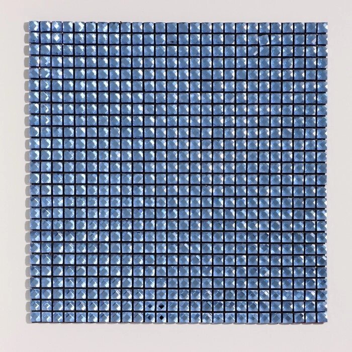 Панель самоклеящаяся 30*30см мозайка клетка синяя от компании Интернет-гипермаркет «MALL24» - фото 1