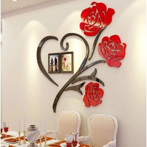 Панно на стену декоративное "Розы" с фоторамками 0.5х0.5 м