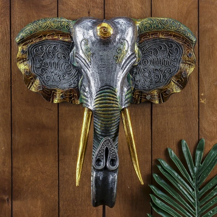 Панно настенное "Голова слона" 33х13х40 см от компании Интернет-гипермаркет «MALL24» - фото 1