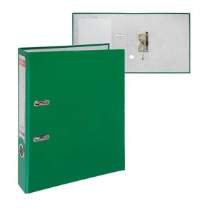 Папка-регистратор А4, 50 мм, Granite, собранный, зелёный, пластиковый карман, картон 1.75 мм, вместимость 350 листов