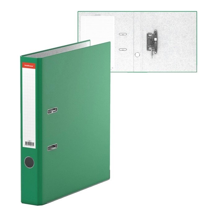 Папка-регистратор А4, 50мм "Стандарт", собранный, зеленый, этикетка на корешке, металлический кант, картон от компании Интернет-гипермаркет «MALL24» - фото 1