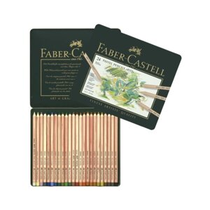 Пастель сухая художественная в карандаше набор Faber-Castell PITT 24 цвета металлическая кор