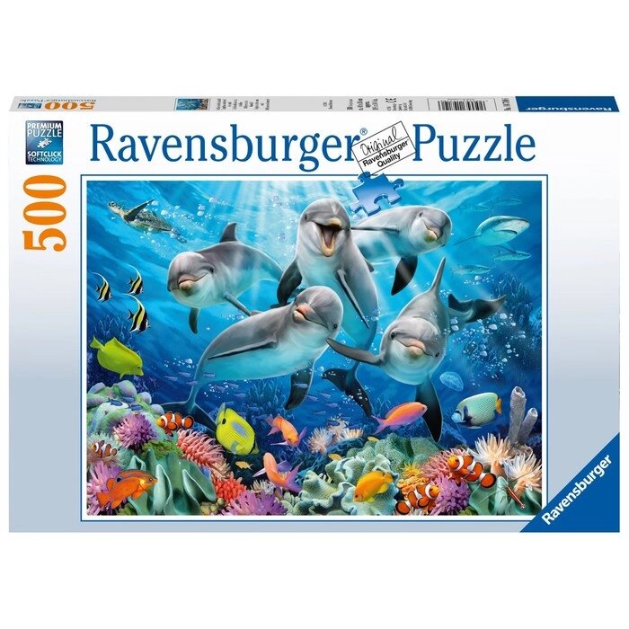 Пазл Ravensburger "Дельфины", 500 элементов от компании Интернет-гипермаркет «MALL24» - фото 1