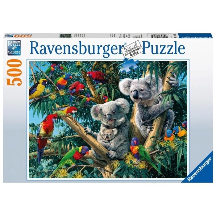 Пазл Ravensburger "Коалы на дереве", 500 элементов от компании Интернет-гипермаркет «MALL24» - фото 1