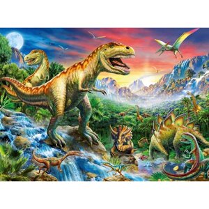 Пазл Ravensburger "У динозавров", 100 элементов