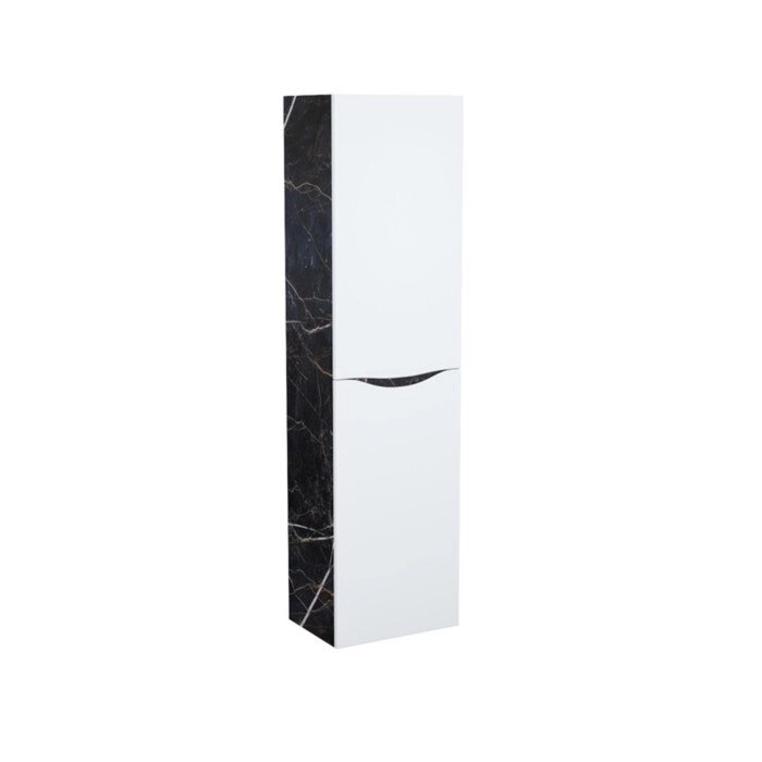 Пенал для ванной комнаты IDDIS Cloud 40 см, подвесной, цвет белый/чёрный мрамор от компании Интернет-гипермаркет «MALL24» - фото 1