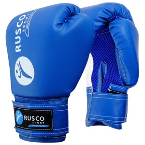 Перчатки боксерские RUSCO SPORT кож. зам. 8 Oz синие