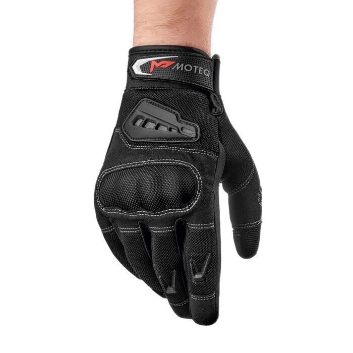 Перчатки для езды на мототехнике MOTEQ Twist 2.1 сетка, мужские, черный, XL от компании Интернет-гипермаркет «MALL24» - фото 1