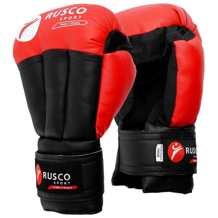 Перчатки для рукопашного боя RUSCO SPORT 12 Oz цвет красный от компании Интернет-гипермаркет «MALL24» - фото 1