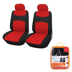 Чехлы для сидений универсальные RS-2, на передние сиденья, полиэстер, черный/красный
