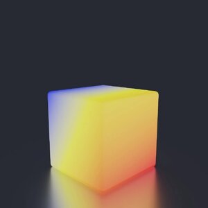 Светодиодная фигура светящийся куб "Piazza", 30 см, 240В, IP65, RGB