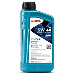 Масло моторное Rowe 5/40 Hightec Synt RSI A3/B4, API SN, синтетическое, 1 л