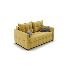 Прямой диван "Палермо", механизм еврокнижка, велюр, цвет селфи 08 / подушки 07