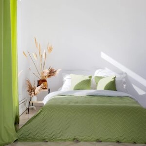 Покрывало "Сканди", размер 220x240 см, цвет зеленый