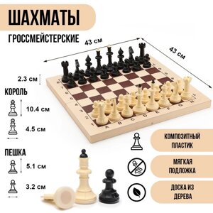 Шахматы "Айвенго" (доска дерево 43х43 см, фигуры пластик, король h=10 см)