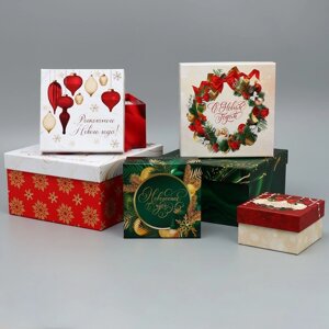 Набор подарочных коробк 6 в 1 "Новогодний подарок", 10 10 6 – 20 20 11 см