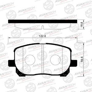 Колодки тормозные дисковые Avantech (противоскрипная пластина в компл.) AV1040