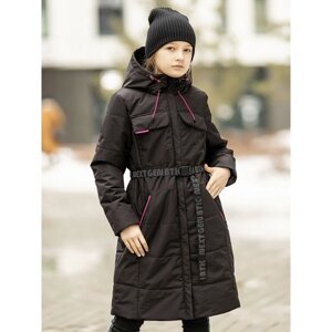 Пальто для девочки "Кэтрин", рост 170 см, цвет чёрный