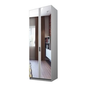 Шкаф 2-х дверный "Экон", 8005202300 мм, зеркало, полки, цвет ясень анкор светлый