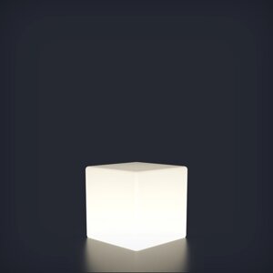 Светодиодная фигура светящийся куб "Piazza", 20 см, 240В, IP65, БЕЛЫЙ