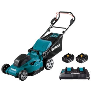 Газонокосилка аккумуляторная Makita DLM480RF, 2х18 В, 6 Ач, шир./выс. 480/20-100 мм, 62 л