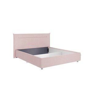 Кровать Альба с ортопедом 1600х2000 нежно-розовый (велюр)