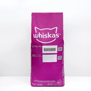 Сухой корм Whiskas для кошек, говядина паштет, подушечки, 13,8 кг