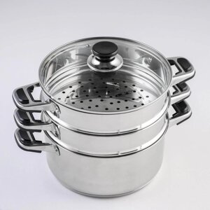 Мантоварка "Алтын", 10,7 л, d=24 см, 3 секции, ТРС индукционное дно