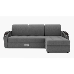 Угловой диван "Дубай 1", механизм выкатной, угол правый, ППУ, велюр, цвет гелекси лайт 021