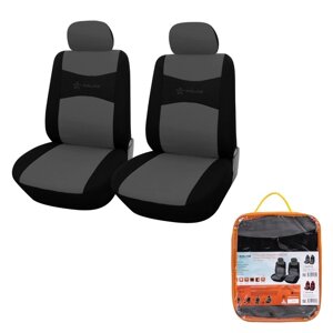 Чехлы для сидений универсальные RS-2, на передние сиденья, полиэстер, черный/серый