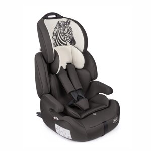 Удерживающее устройство для детей Siger Стар Isofix Lux, группа I/II/III, зебра серый, бежевый 94138